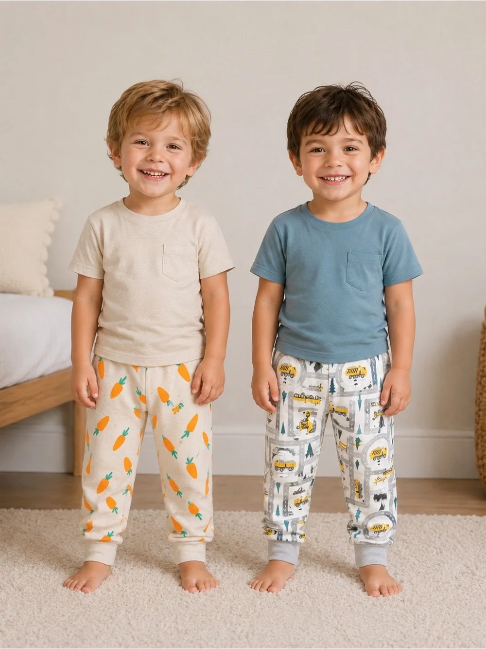 Old Navy 100% Cotton PJ Pants 2-PACK Roads & Carrot